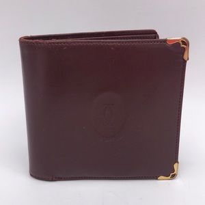 Authentic Cartier Vintage Leather Bifold Wallet